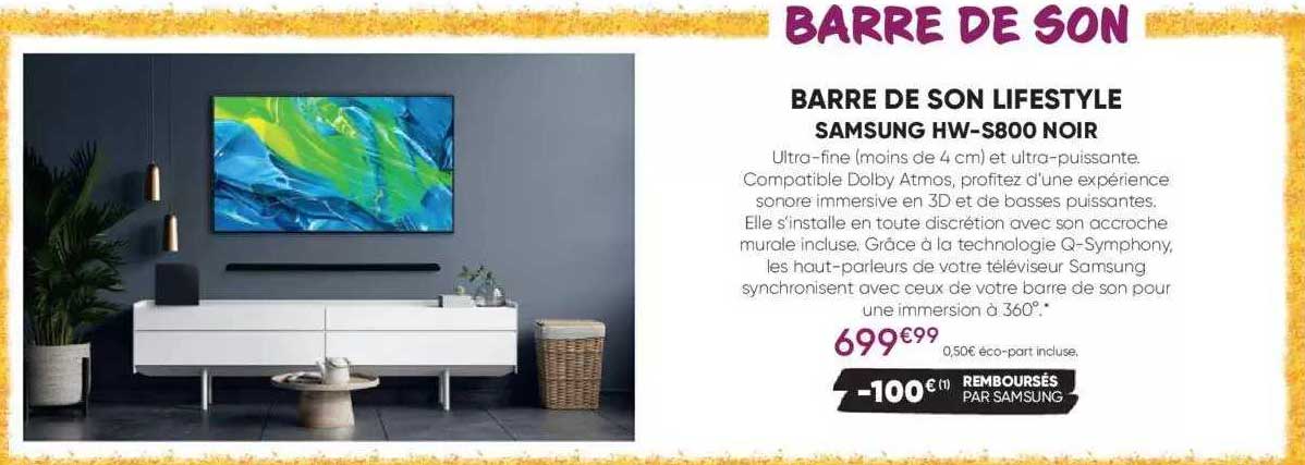 barre de son lifestyle samsujng hw-s800 noir