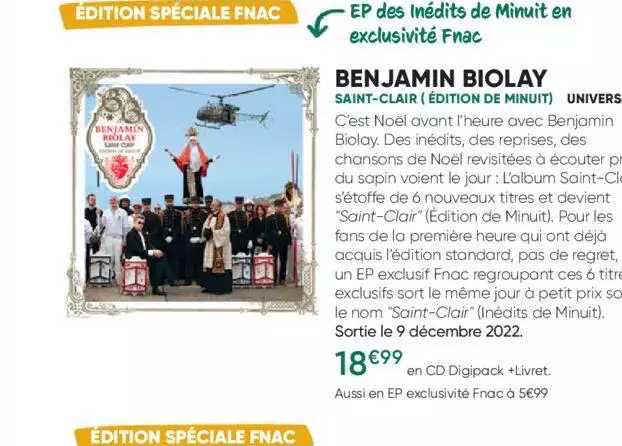 benjamin biolay - saint-clair (édition de minuit) univers