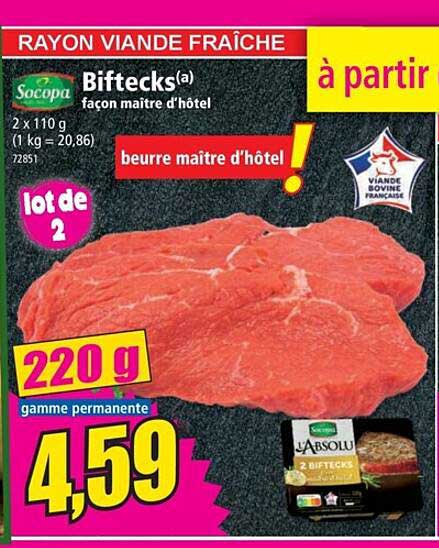 biftecks façon maître d'hôtel socopa