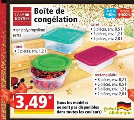 Boîte De Congélation Casa Royale