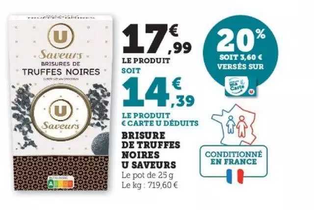 brisure de truffes noires u saveurs