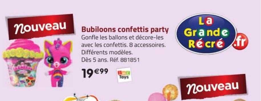 bubiloons confettis party imc toys