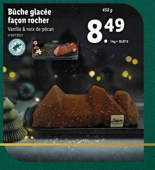 bûche glacée façon rocher
