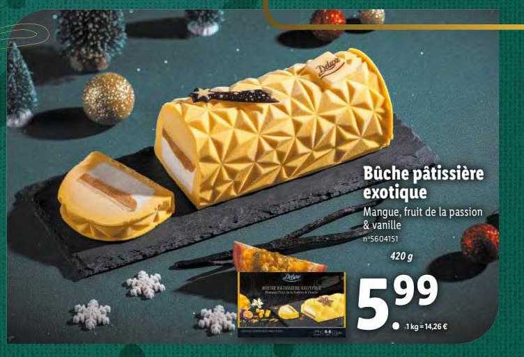 bûche pâtissière exotique