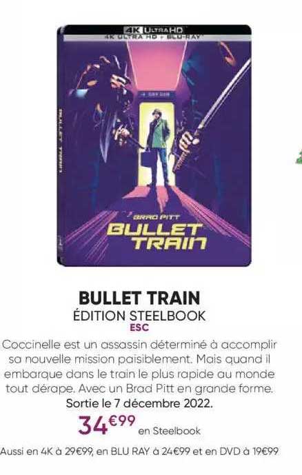 bullet train - édition steelbook - esc