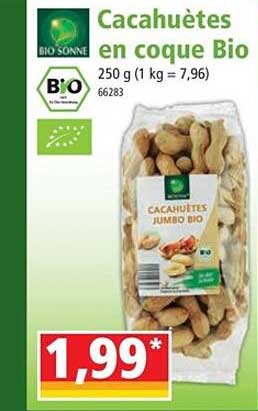 cacahuètes en coque bio bio sonne