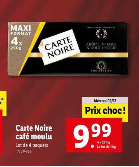 Café Moulu Carte Noire