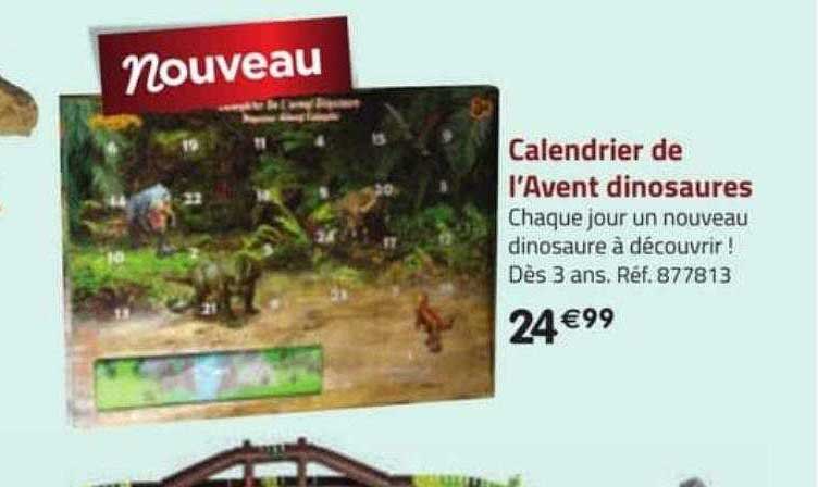 calendrier de l'avent dinosaures