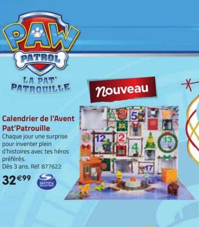 calendrier de l'avent pat'patrouille spin master
