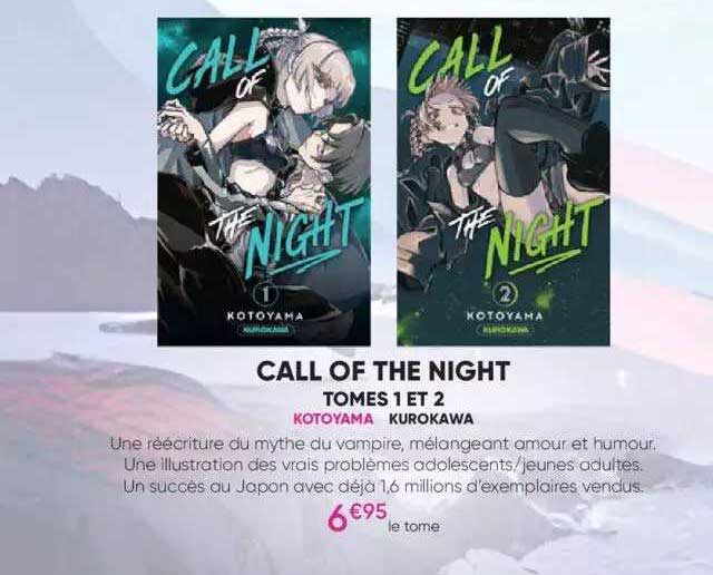 call of the night - tomes 1 et 2 - kotoyama - kurokawa