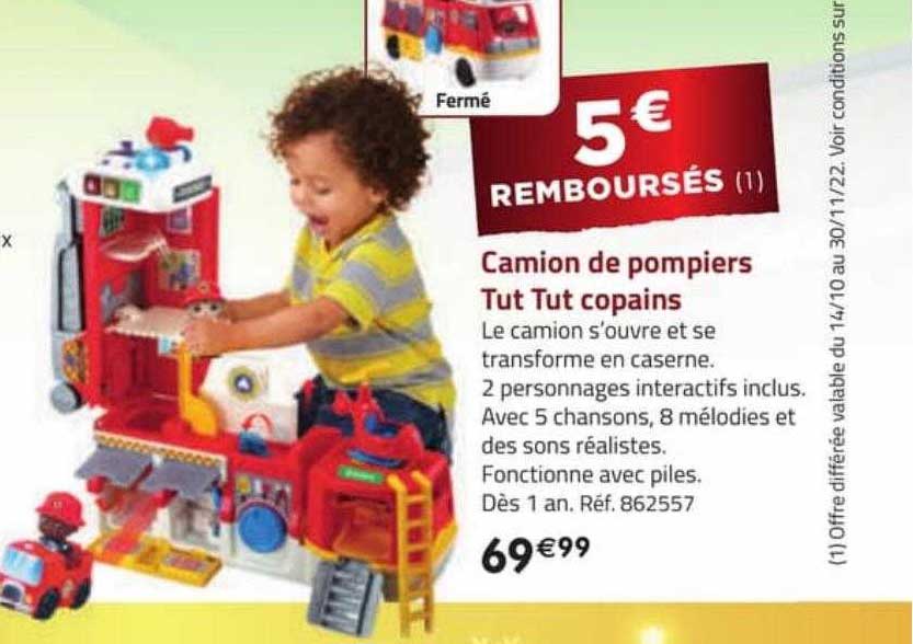 camion de pompiers tut tut copains