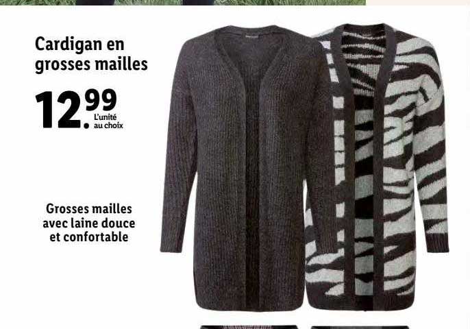 cardigan en grosses mailles