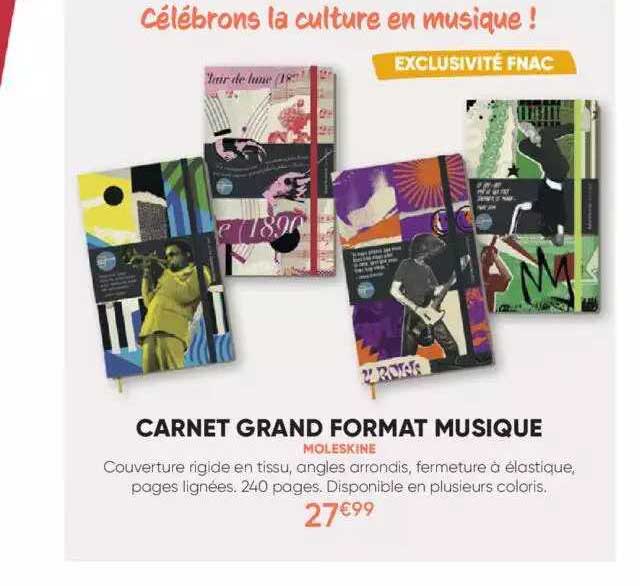 carnet grand format musique moleskine