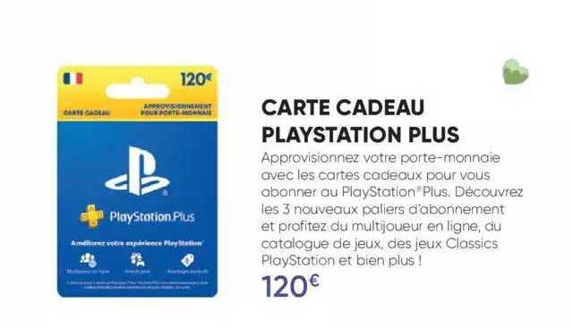 Carte Cadeau Playstation Plus