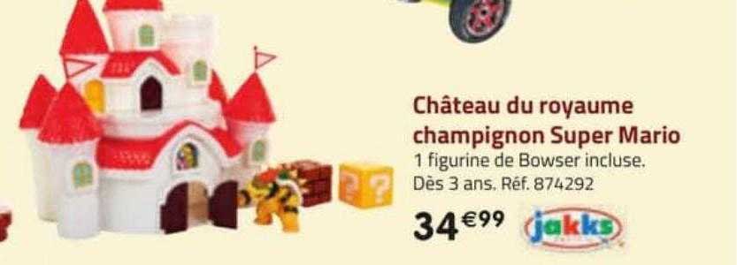 château du royaume champignon super mario jakks