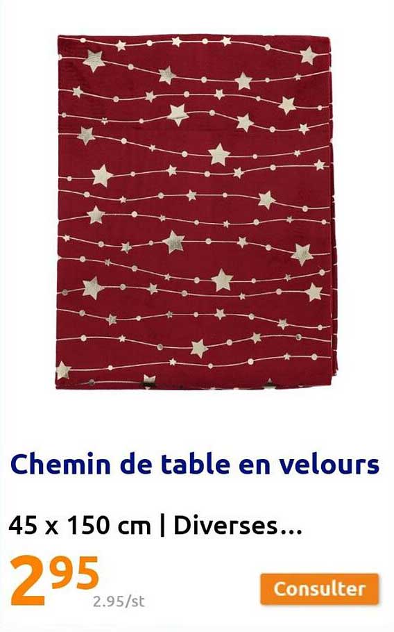 Chemin De Table En Velours