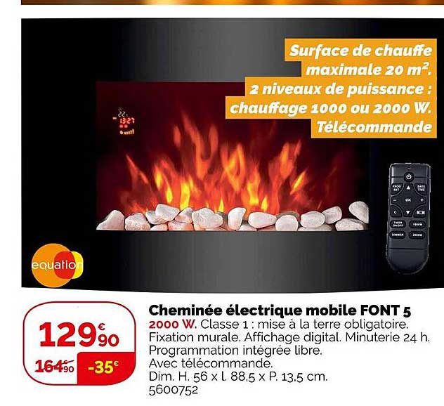 cheminée électrique mobile font 5