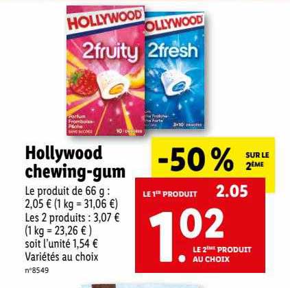 chewing-gum hollywood