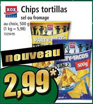 chips tortillas sel ou fromage xox group