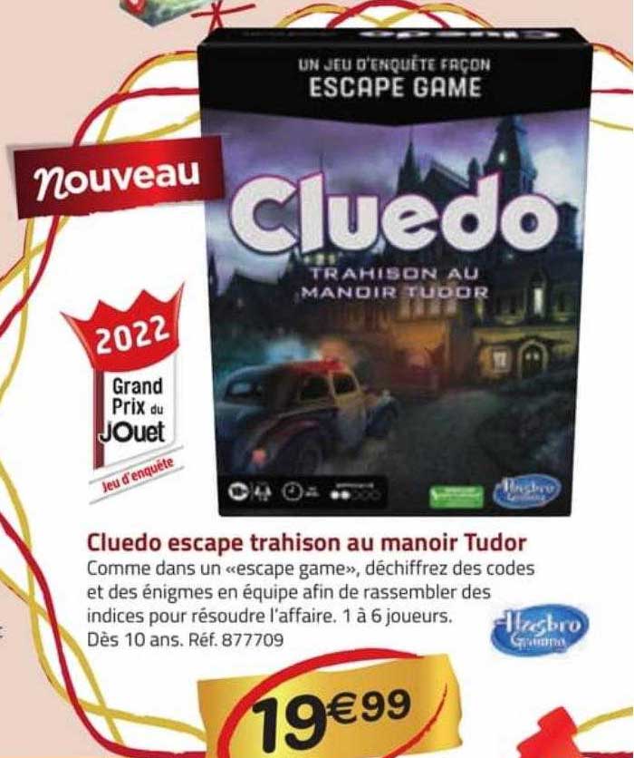 cluedo escape trahison au manoir tudor hasbro gaming