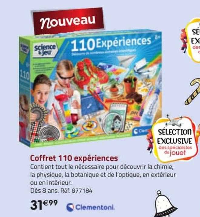 coffret 110 expériences clementoni