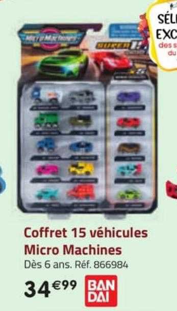 coffret 15 véhicules micro machines bandai