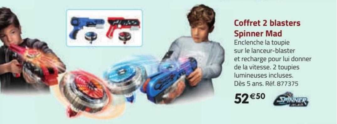 coffret 2 blasters spinner mad