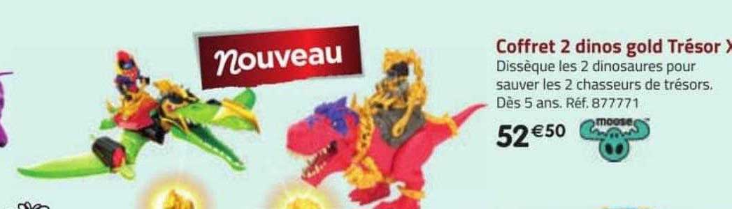 coffret 2 dinos gold trésor moose