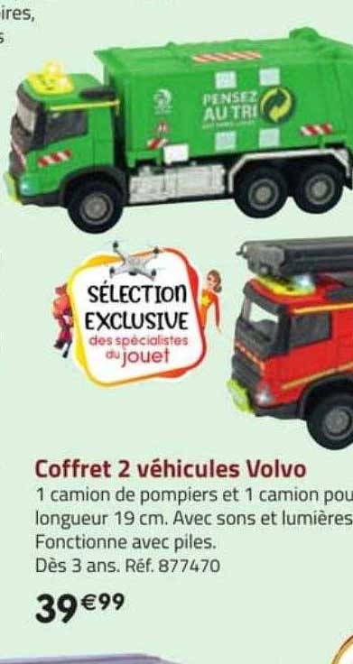coffret 2 véhicules volvo