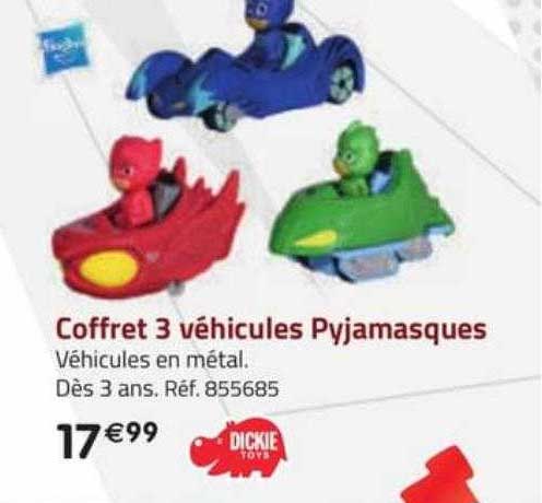 Coffret 3 Véhicules Pyjamasques Dickie