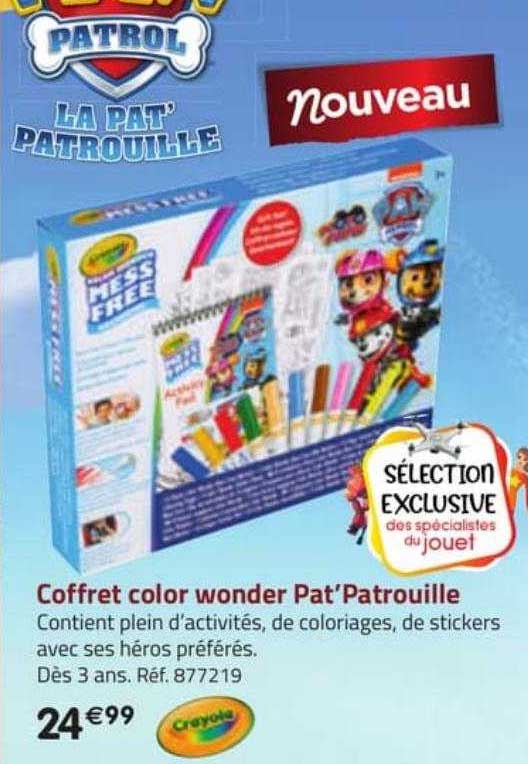 Coffret Color Wonder Pat'patrouille Crayola