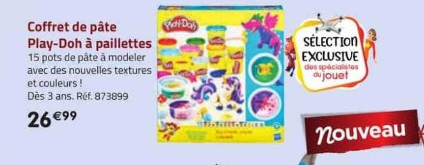 coffret de pâte play-doh à paillettes