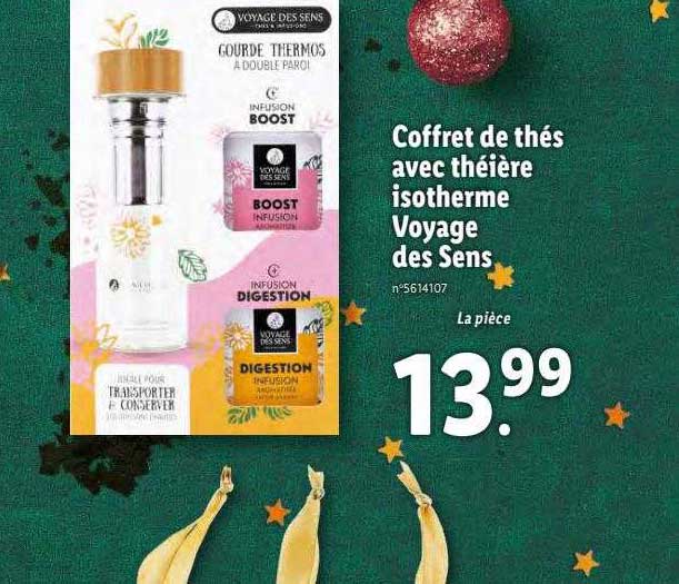 coffret de thé avec théière isotherme voyage des sens