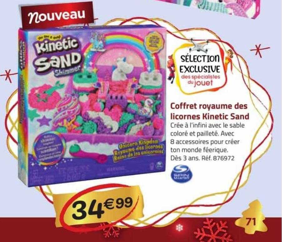 coffret royaume des licornes kinetic sand spin master