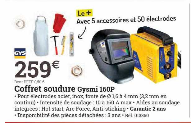 coffret soudure gysmi 160p gys