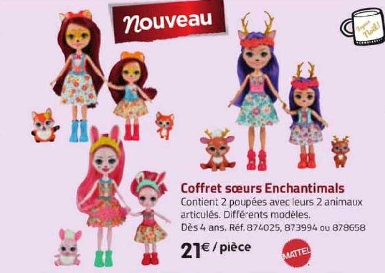 coffret sœurs enchantimals mattel