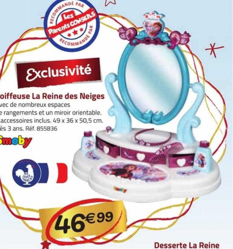 coiffeuse la reine des neiges smoby