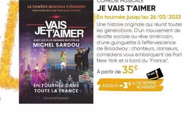 comédie musicale je vais t'aimer