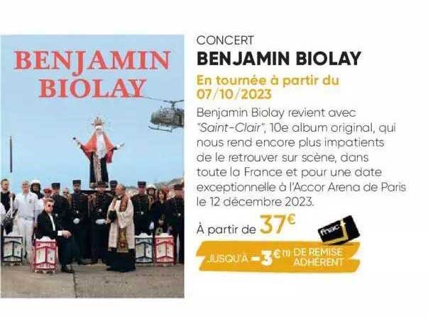 concert benjamin biolay