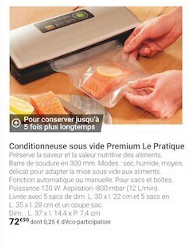 conditionneuse sous vide premium le pratique