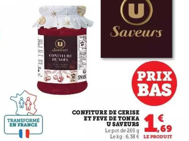 confiture de cerise et fève de tonka u saveurs
