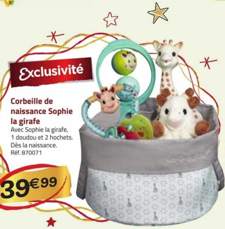 corbeille de naissance sophie la girafe