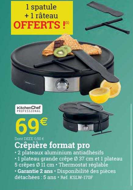 kitchenchef crêpière format pro