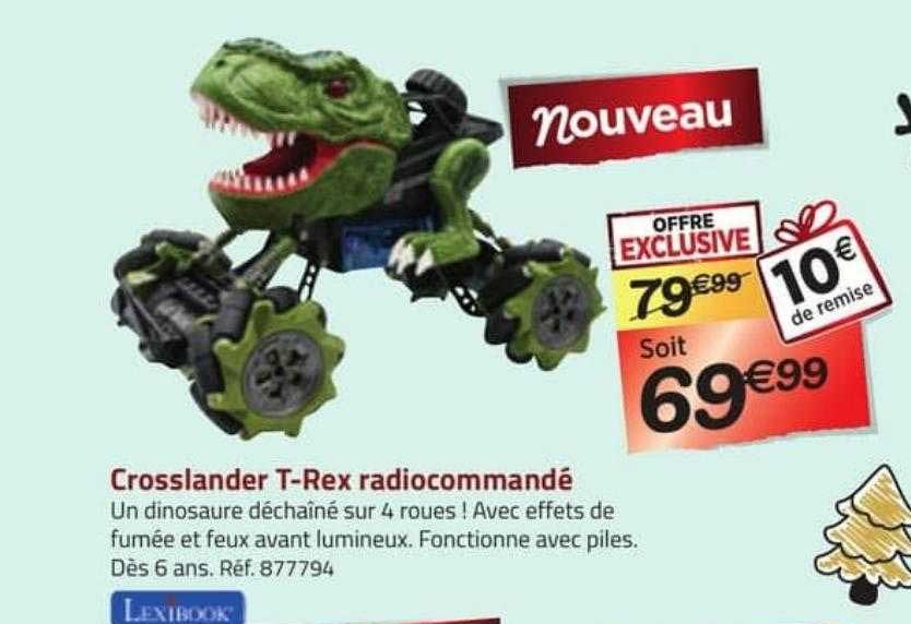 crosslander t-rex radiocommandé lexibook
