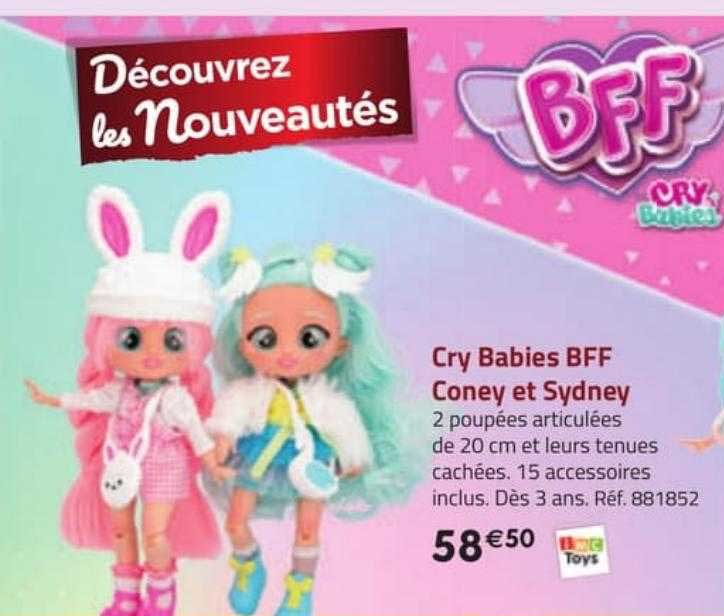 cry babies bff coney et sydney imc toys