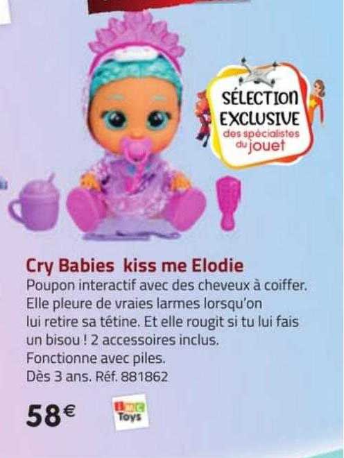 cry babies kiss me elodie imc toys