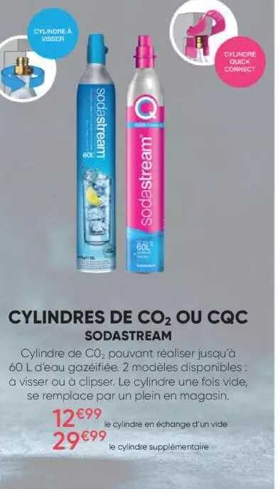 cylindres de co2 ou cqc sodastream