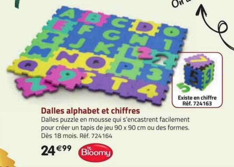 dalles alphabet et chiffres bloomy