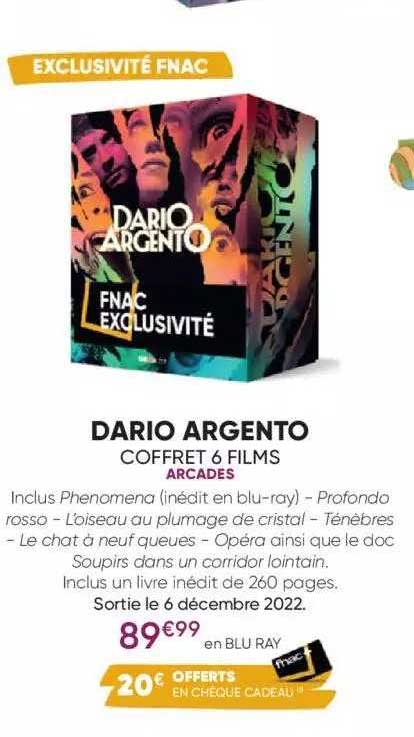 dario argento - coffret 6 films - arcades