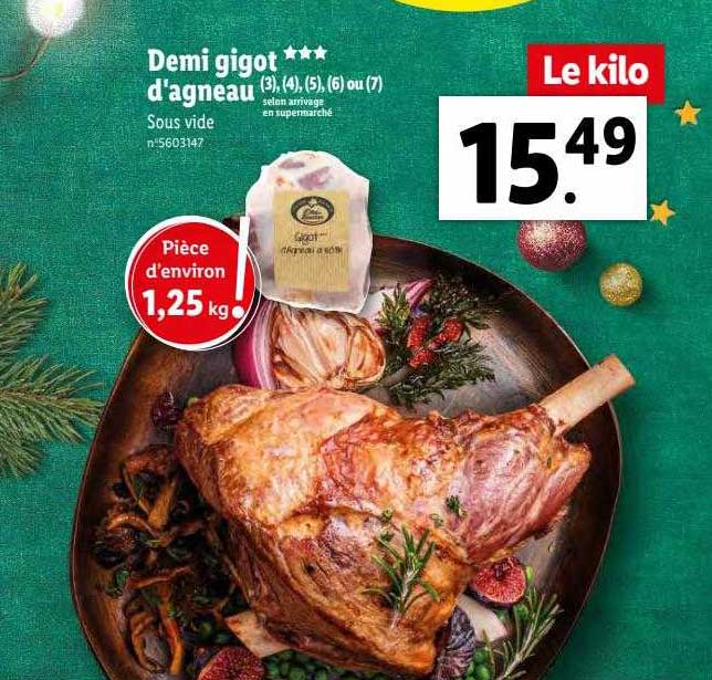 demi gigot*** d'agneau